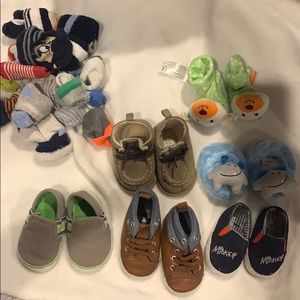 Shoes and socks 0-6 months